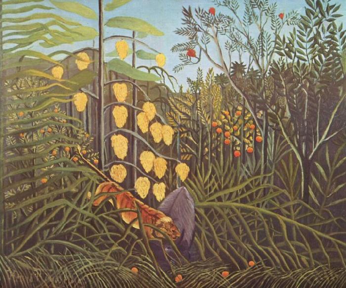 Henri Rousseau Struggle between Tiger and Bull Germany oil painting art